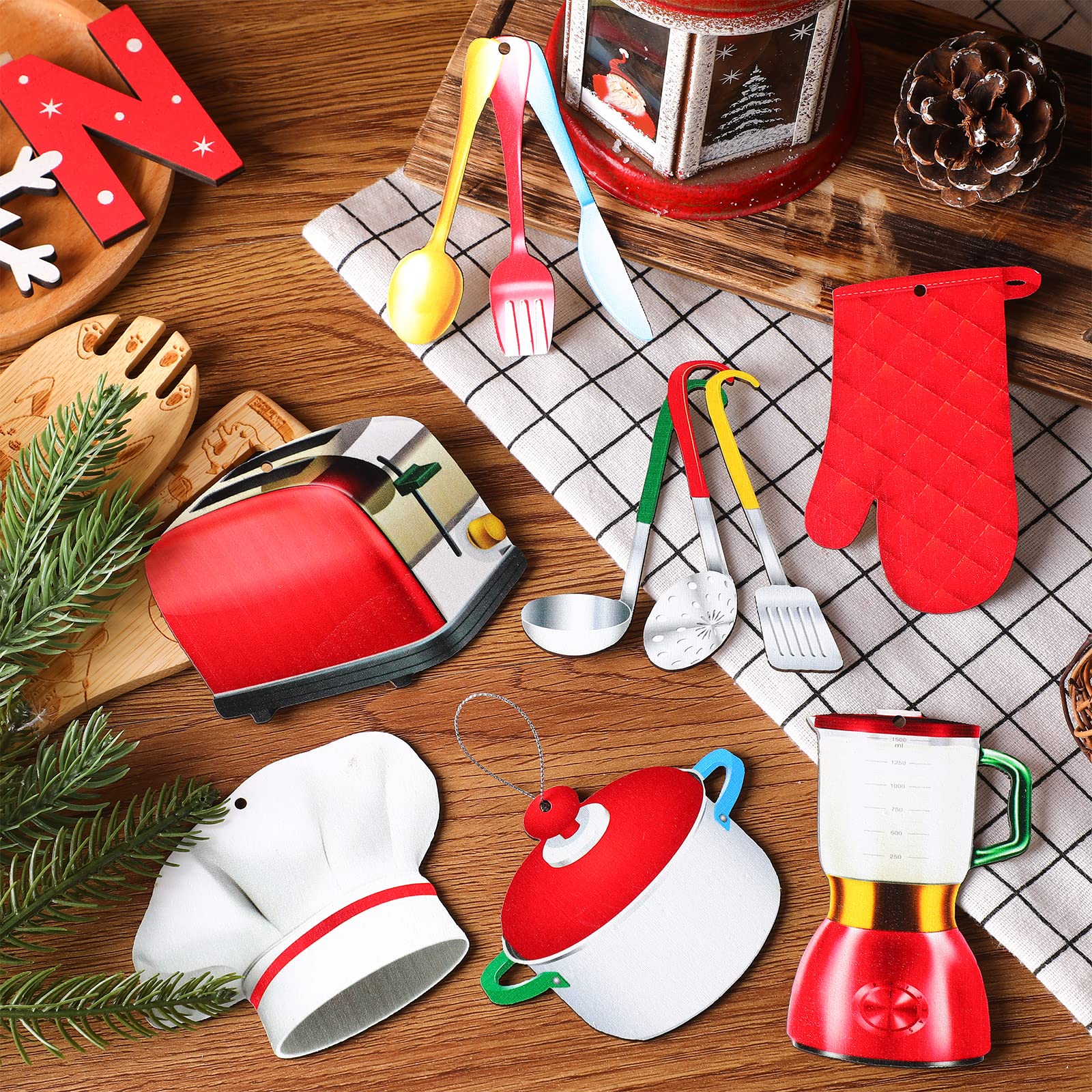 木製シェフのクリスマス飾り ツリー オブジェ 木製 Lサイズ クリスマスツリー 卓上